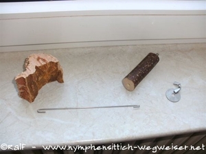 Korkwippe in Einzelteilen 