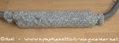 Merhfachstecker in abgeschnittenem Socken