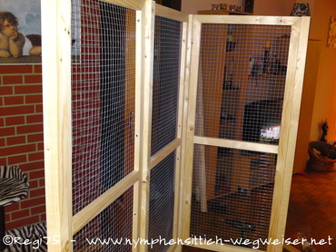 Drei Teile der Voliere