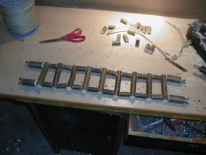 fertige Hängebrücke bzw. Leiter