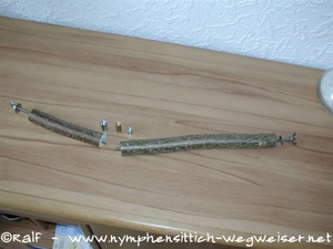 Astverbindung mit Gewindestange bzw. Stockschraube