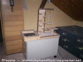Der Schreibtischcontainer mit dem Ralf-Spielplatz