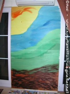 bemalte Rückwand