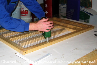 Volierendraht antackern