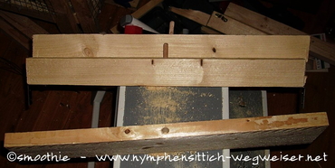 Latte mit mittig gebohrtem Loch