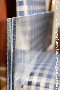 Plexiglas mit Klettband