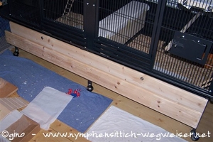 Holzschutz an der Voliere