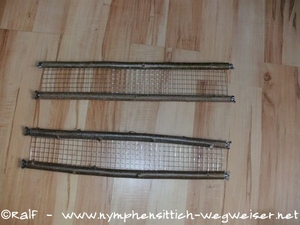 fertige Leiter mit Stockschrauben zur Befestigung