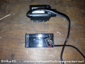 Kabel des Gehäuses kürzen und mit der Pumpe verlöten 